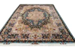 alt="Large hand-knotted Tabriz rug – Desert Radiance by Parsa Rugs, 60 Raj fine wool & silk"