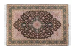 Pair of hand-knotted Persian Heris rugs from Tabriz, woven in fine wool and silk, 6 sqm each sold by Parsa Rugs.
