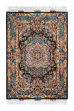 Iranian hand-knotted Tabriz rug by Salaari – fine wool and silk, 60 Raj, measuring 3 sqm