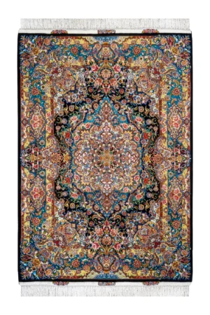 Iranian hand-knotted Tabriz rug by Salaari – fine wool and silk, 60 Raj, measuring 3 sqm