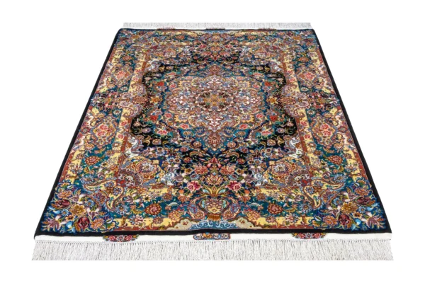 Iranian hand-knotted Tabriz rug by Salaari – fine wool and silk, 60 Raj, measuring 3 sqm