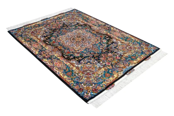 Iranian hand-knotted Tabriz rug by Salaari – fine wool and silk, 60 Raj, measuring 3 sqm