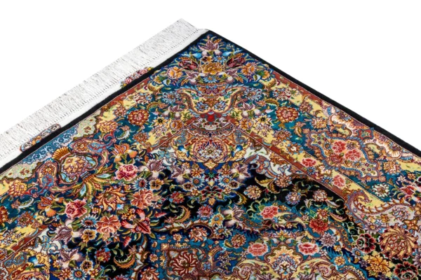 Iranian hand-knotted Tabriz rug by Salaari – fine wool and silk, 60 Raj, measuring 3 sqm