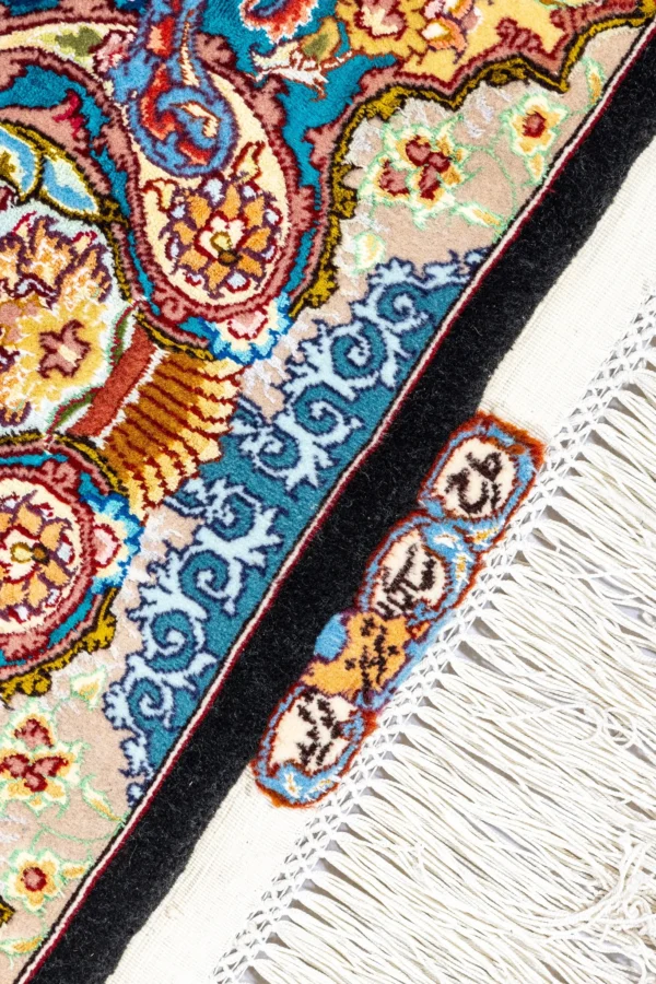 Iranian hand-knotted Tabriz rug by Salaari – fine wool and silk, 60 Raj, measuring 3 sqm