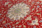 Authentic Persian Tabriz Olia rug in burgundy and ivory, hand-knotted in fine wool and silk, 6 sqm by Parsa Rugs