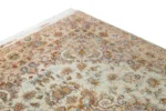 Tabriz Khatibi Persian carpet in ivory and beige, 3×2 m, 6 sqm 60 Raj, silk & wool, handwoven in Iran.