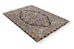 Twin hand-knotted Persian Tabriz carpets with Khatibi floral design, silk warp and wool pile, 55 Raj, 3 sqm each