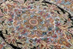 Twin hand-knotted Persian Tabriz carpets with Khatibi floral design, silk warp and wool pile, 55 Raj, 3 sqm each