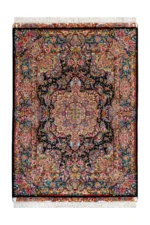 Midnight Garden -  Luxury  Hand-knotted Tabriz Rug