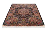 Midnight Garden -  Luxury  Hand-knotted Tabriz Rug - Image 3