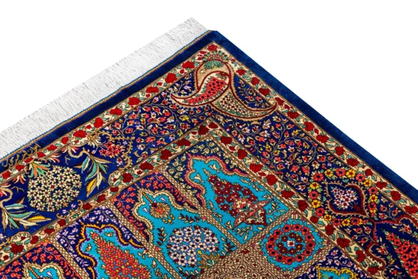 Hand-knotted Qom carpet in 100% silk, 80 Raj, 1.50 sqm – luxury Persian rug by Parsa Rugs