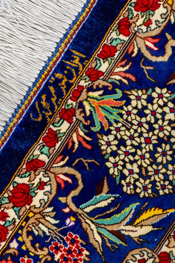 Hand-knotted Qom carpet in 100% silk, 80 Raj, 1.50 sqm – luxury Persian rug by Parsa Rugs