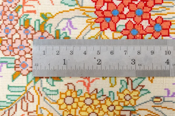 Hand-knotted Qom carpet in 100% silk, 80 Raj, 1.50 sqm – luxury Persian rug by Parsa Rugs