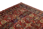 Antique Persian Meshkabad carpet 120 years old – hand-knotted wool on cotton, 4×3m in red floral design, rare collectible from