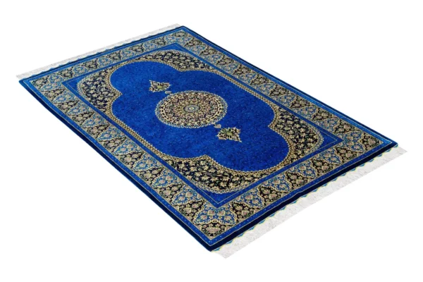 Sapphire Elegance - A collectible Persian silk - Image 3