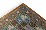 Handmade Persian silk rug Imperial Mosaic, Qom origin, fine knotted carpet
