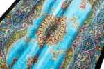 Sky Jewel Persian silk rug, Qom weaving, 80 Raj, signed Mirmehdi
