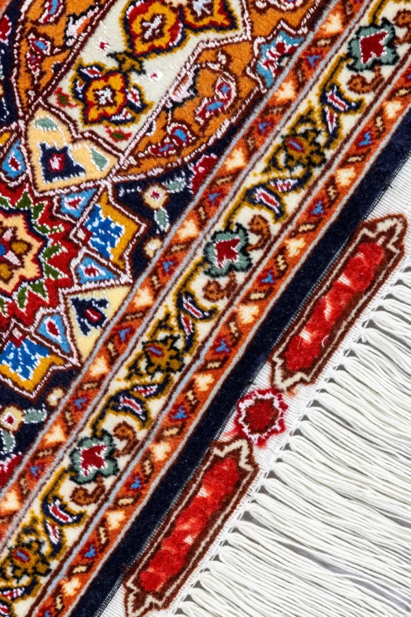 Golden Minaret Persian Tabriz dome design rug – hand-knotted 50 Raj in fine wool and natural silk, 2.02 x 1.50 m (3 sqm) luxury collectible carpet by Parsa Rugs