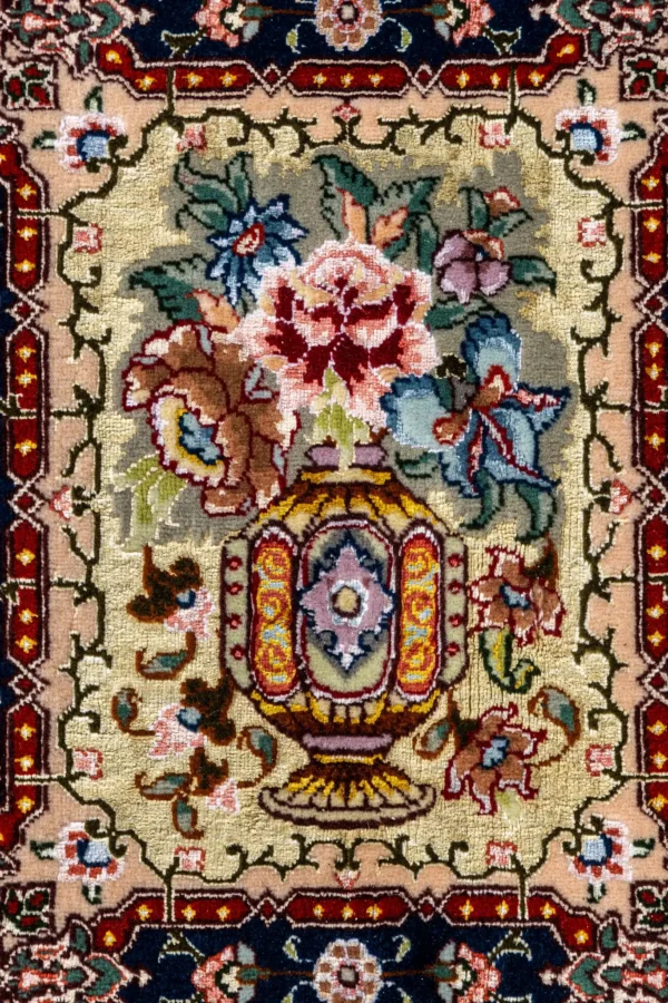 Mosaic Tales Tabriz Persian rug – hand-knotted 55 Raj panel design in fine wool and natural silk on silk warp, 3.09 x 2 m (6.18 sqm) luxury collectible by Parsa Rugs