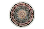 Royal Halo round Persian Tabriz rug – hand-knotted 55 Raj silk and wool carpet, 1.5 m, luxury collectible art piece by Parsa Rugs